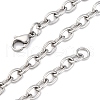 201 Stainless Steel Cable Chain Necklaces NJEW-Q013-12A-P-2