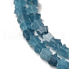 Dyed Natural Aquamarine Beads Strands G-G085-B29-01-3