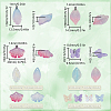 SUNNYCLUE 100Pcs 10 Style Two Tone Transparent Spray Painted Glass Pendants GLAA-SC0002-15-2