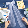 Long Bowknot Polyester Alligaor Hair Clips OHAR-WH20005-07B-3