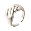 Brass Cuff Rings for Women RJEW-G347-07P-4