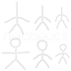 Olycraft 6Pcs 6 Styles Plastic Action Figure Movable Skeleton DIY-OC0012-10-1