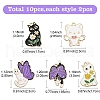 10Pcs 5 Styles Alloy Enamel Pendants ENAM-YW0004-46-2