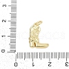 Brass Micro Pave Clear Cubic Zirconia Pendants KK-G522-04G-3