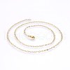 304 Stainless Steel Cable Chain Necklaces NJEW-P226-06G-04-1