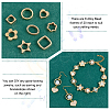   160Pcs 8 Styles 2-Hole CCB Plastic Beads Frame FIND-PH0020-76G-4