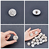 HOBBIESAY 20Pcs 2 Colors 1-Hole ABS Plastic Shank Buttons BUTT-HY0001-06-5