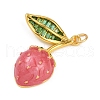 Brass Enamel Pendants X-KK-K405-01B-G-2