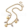 Ocean Beach 304 Stainless Steel & Shell Bib Necklaces STAS-Z112-01G-4