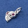 Brass Micro Pave Cubic Zirconia Pendants KK-D378-26S-2