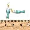 304 Stainless Steel Enamel Pendants X-STAS-E550-40G-02-3