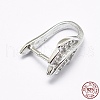 Anti-Tarnish Rhodium Plated 925 Sterling Silver Micro Pave Cubic Zirconia Pendant Bails STER-E053-04P-3