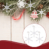 Christmas Snowflake Glass Pendant Decoration HJEW-GO00060-7