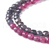 Natural Red Corundum/Ruby and Sapphire Beads Strands G-R460-017-3