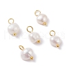 Natural Cultured Freshwater Pearl Charms X-PALLOY-JF01098-03-1