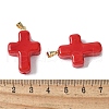 Handmade Lampwork with Brass Pendants LAMP-I030-01G-04-3