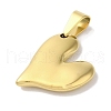 Ion Plating(IP) 304 Stainless Steel Pendants STAS-Z075-09G-2