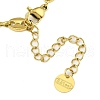 304 Stainless Steel Pave Clear Cubic Zirconia Heart Tassel Cable Chain Necklaces for Women NJEW-Z051-01G-3