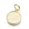 Golden Plated Brass Charms ENAM-L028-002-3