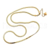Brass Flat Snake Chain Necklaces for Men Women NJEW-G160-08G-4