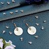 SUPERFINDINGS 200Pcs 2 Colors Brass Setting with Middle East Rhinestone Pendants RB-FH0001-06-2
