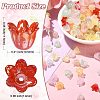 300Pcs 6-Petal Imitation Jelly Acrylic Bead Caps JACR-CJ0001-02-2