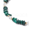 Natural Malachite Chip Beaded Bracelets for Women BJEW-JB11742-10-3