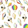 24Pcs 8 Styles Alloy Enamel Pendants ENAM-FS0001-74-3