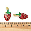 Brass Enamel Pendants KK-R229-07G-01-3