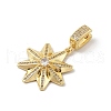 Brass Micro Pave Cubic Zirconia Pendants KK-U047-10G-2