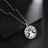 201 Stainless Steel Pendant Necklaces for Man NJEW-Q336-04D-P-2