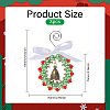 Christmas Wreath Acrlic & Glass Pendant Decorations PALLOY-GO00036-2