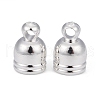 Brass Cord End Cap for Jewelry Making KK-O139-14B-S-3