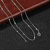 2mm Rack Plating Brass Curb Chain Necklaces for Women Men MAK-L044-24P-1