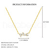 4 Rectangle 925 Sterling Silver Pave Clear Cubic Zirconia Pendant Necklaces for Women FS-WG3C91C-01-2