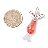 Acrylic with ABS Plastic Imitation Pearl Pendants PALLOY-JF03926-02-2