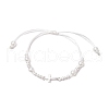 Cross Alloy Link Bracelets BJEW-JB11528-02-2