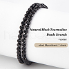 Olycraft 1 Strand Natural Black Tourmaline Beads Strands G-OC0005-36-4