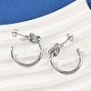 304 Stainless Steel knot Stud Earrings EJEW-S272-04P-3