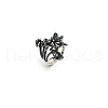 Zinc Alloy Rhinestone Finger Rings for Women UG4795-5-3