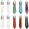 SUNNYCLUE Gemstone Pointed Pendants G-SC0001-12P-1