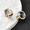 304 Stainless Steel Two Tone Hoop Earrings EJEW-D308-13PG-4