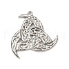 Tibetan Style Alloy Pendants PALLOY-B008-10AS-2