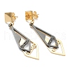 Ion Plating(IP) 304 Stainless Steel Dangle Stud Earrings EJEW-P190-10G-1