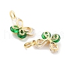 Brass Micro Pave Cubic Zirconia Pendants KK-P271-03G-C-2