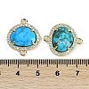 Dyed Natural Howlite Faceted Oval Links G-B126-01G-16-3
