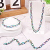 PVD Vacuum Plating 304 Stainless Steel Paperclip Chains CHS-TA0001-10-6