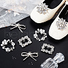  8Pcs 4 Styles Detachable Alloy Rhinestone Shoe Buckle Clips FIND-PH0021-57-5