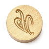 Golden Tone Brass Letter Stamps KK-R005-01H-1