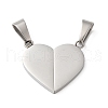 Non-Tarnish 304 Stainless Steel Split Pendants STAS-E195-03P-1